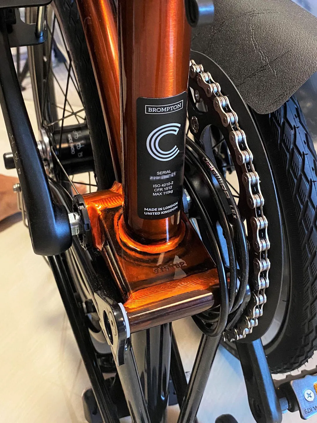 Brompton C Line Explore Black Edition Flame Lacquer *WITH RACK*