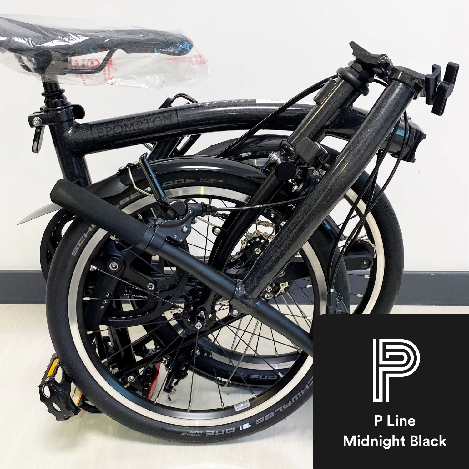 Brompton P Line Urban Midnight Black Metallic (Low Handlebar)