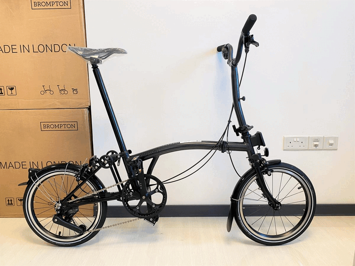 Brompton P Line Urban Midnight Black Metallic (Mid Handlebar)