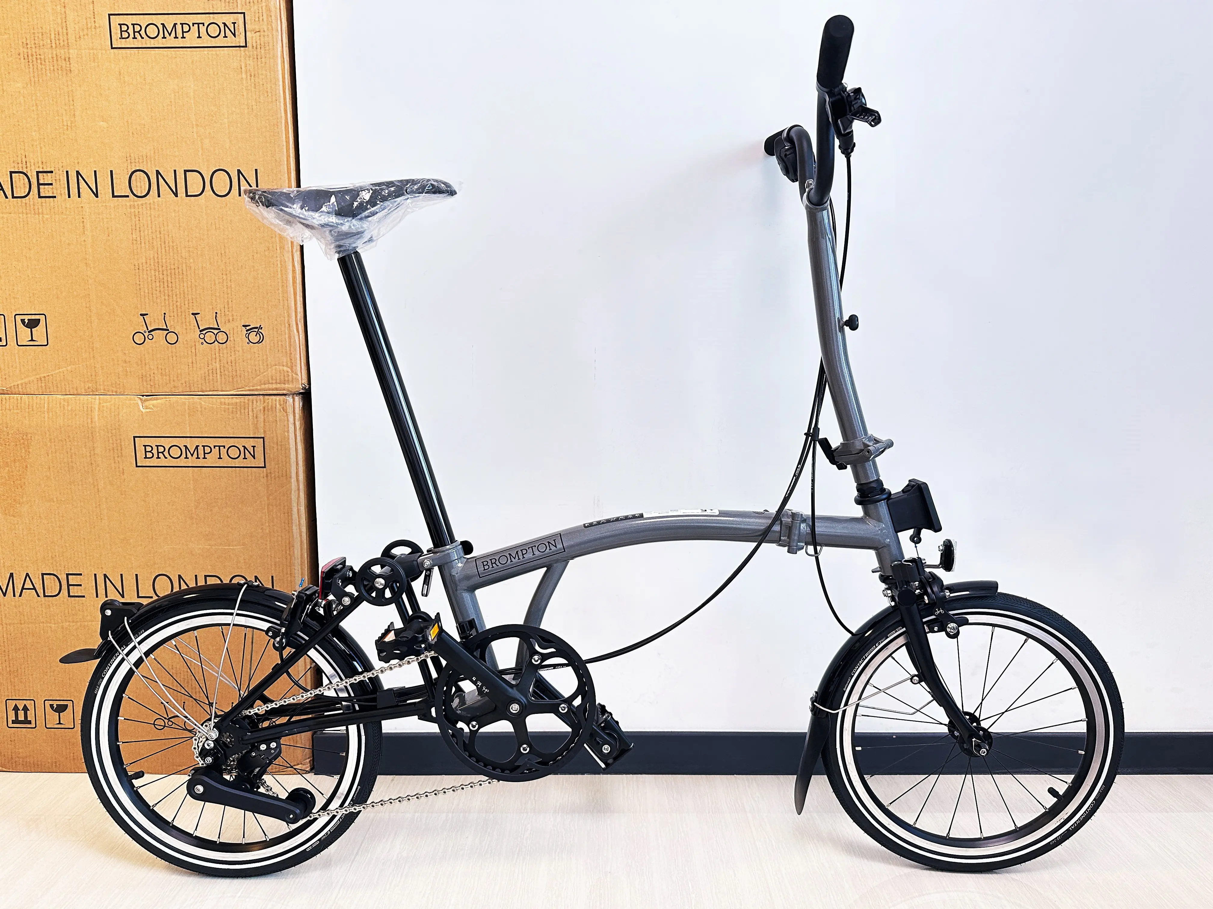 Brompton P Line Urban Storm Grey Metallic (High Handlebar