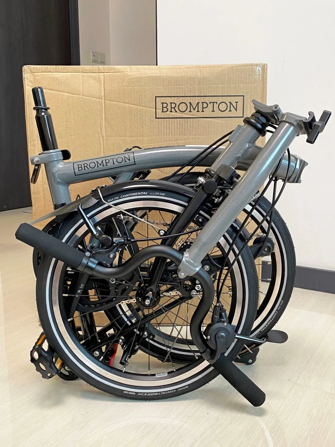 Brompton P Line Urban Storm Grey Metallic (Mid Handlebar)