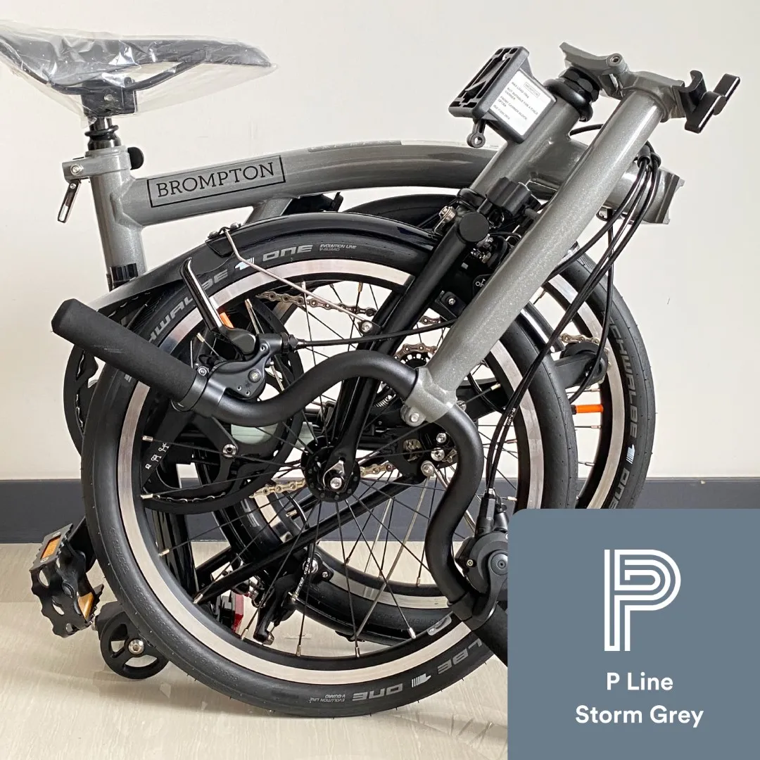 Brompton P Line Urban Storm Grey Metallic (Mid Handlebar)